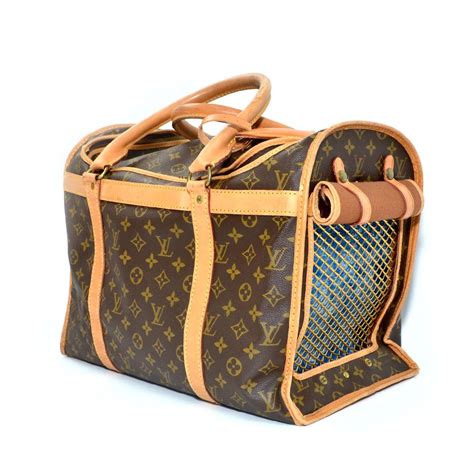 louis vuitton pet carrier replica|louis vuitton collar and leash.